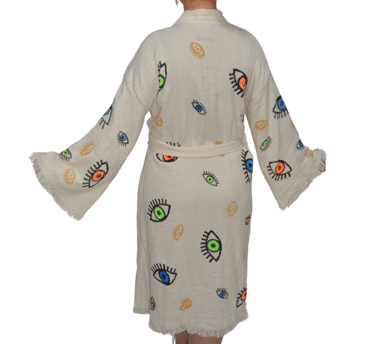 Light Muslin Kimono Robe Peshtemal Coloured Eye 